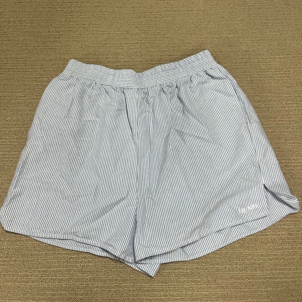 Djerf Avenue Breezy Shorts Blue Stripe